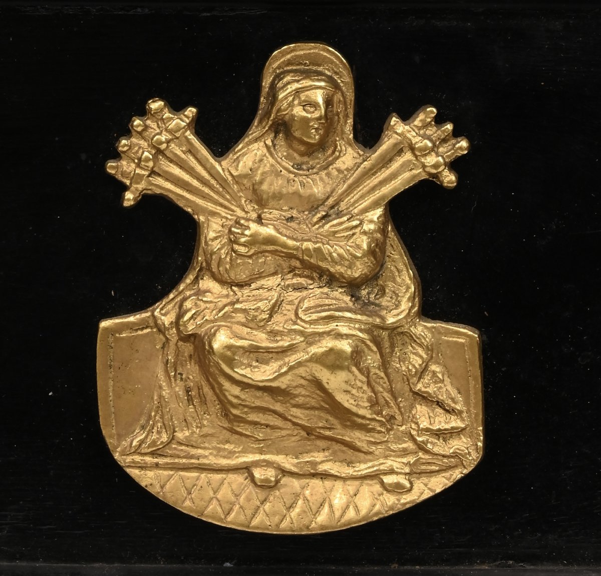 Wooden And Gilded Bronze Crucifix - Italy, 18th Century  -photo-4